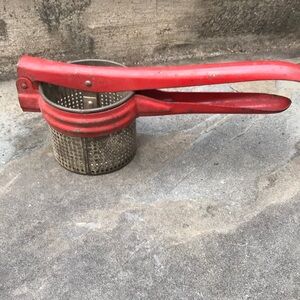 Red Metal Potato Ricer